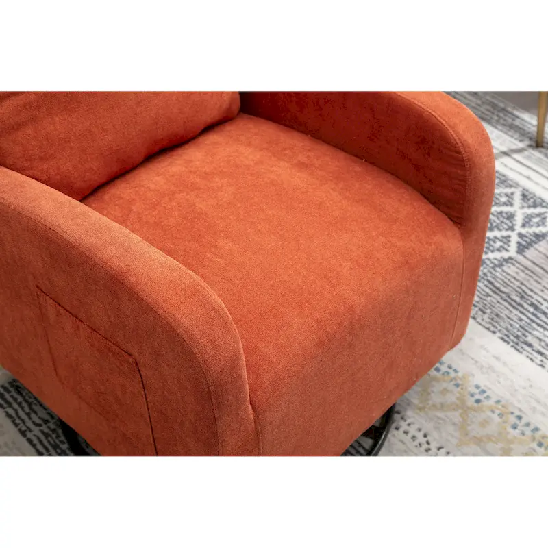 Upholstered Swivel Glider Rocking Chair