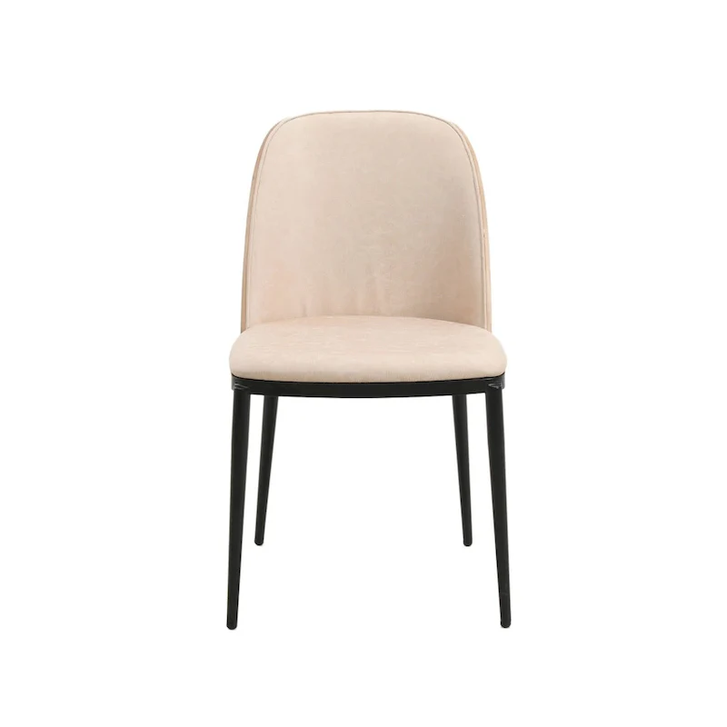 LeisureMod Tule Dining Side Chair with Upholstered Seat and Back