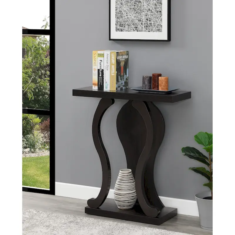 Convenience Concepts Newport Terry B Console Table with Shelf