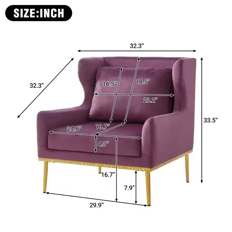 Christopher Knight Home Galina Modern Velvet Armchair with Pillow