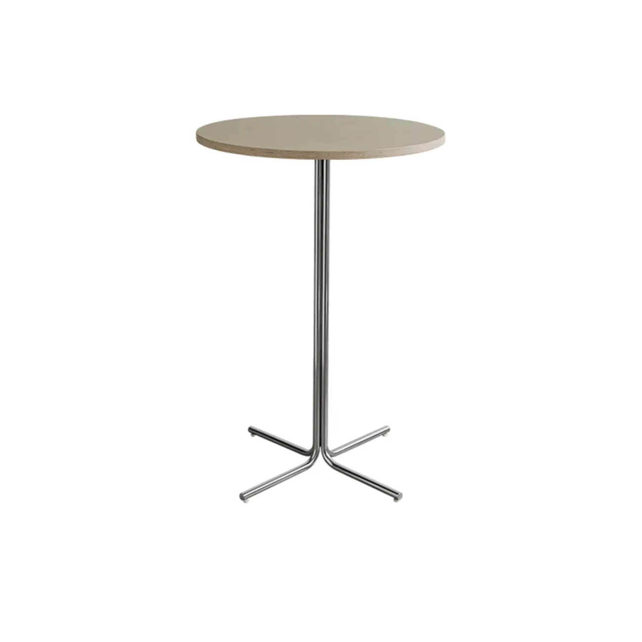Modern Natural Wood Silver Metal Cross Legs Bar Tables