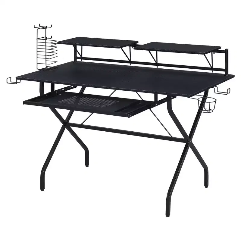 HomeStock 45 in.H Black Color Steel Standing Desks with No Storage