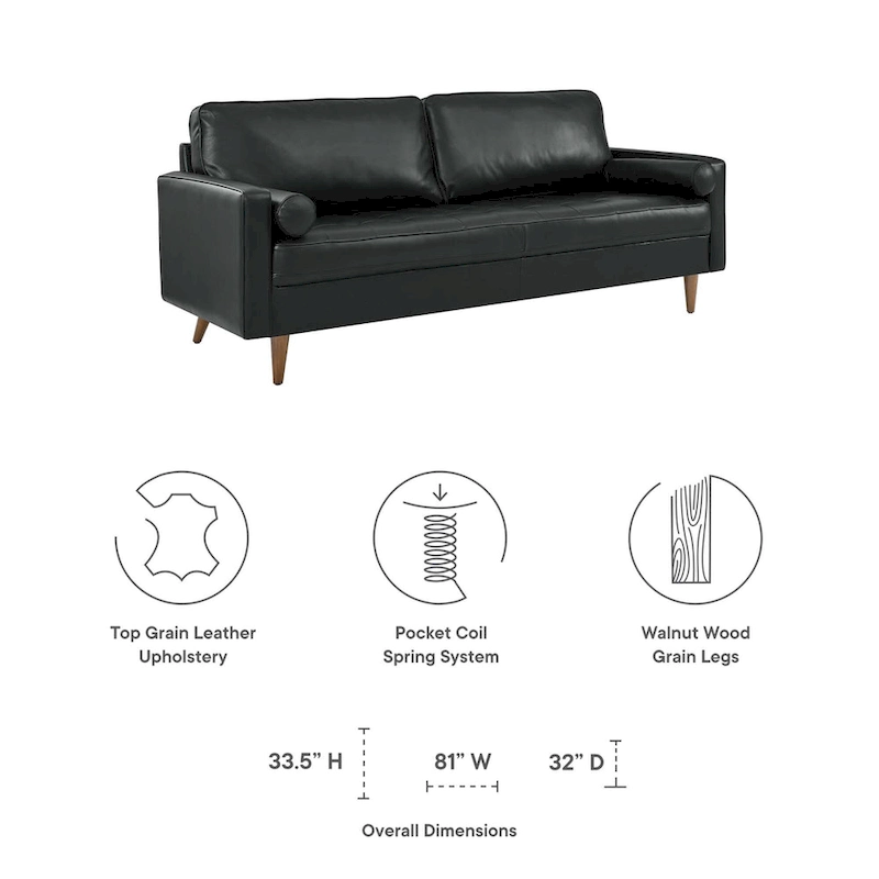 Valour 81  Leather Sofa