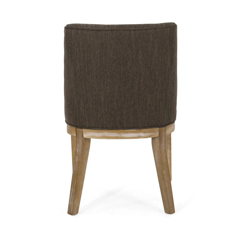 Fabric Upholstered Wood Dining Chairs (Set of 2)