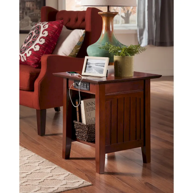 AFI Nantucket End Table with Built-in Charger
