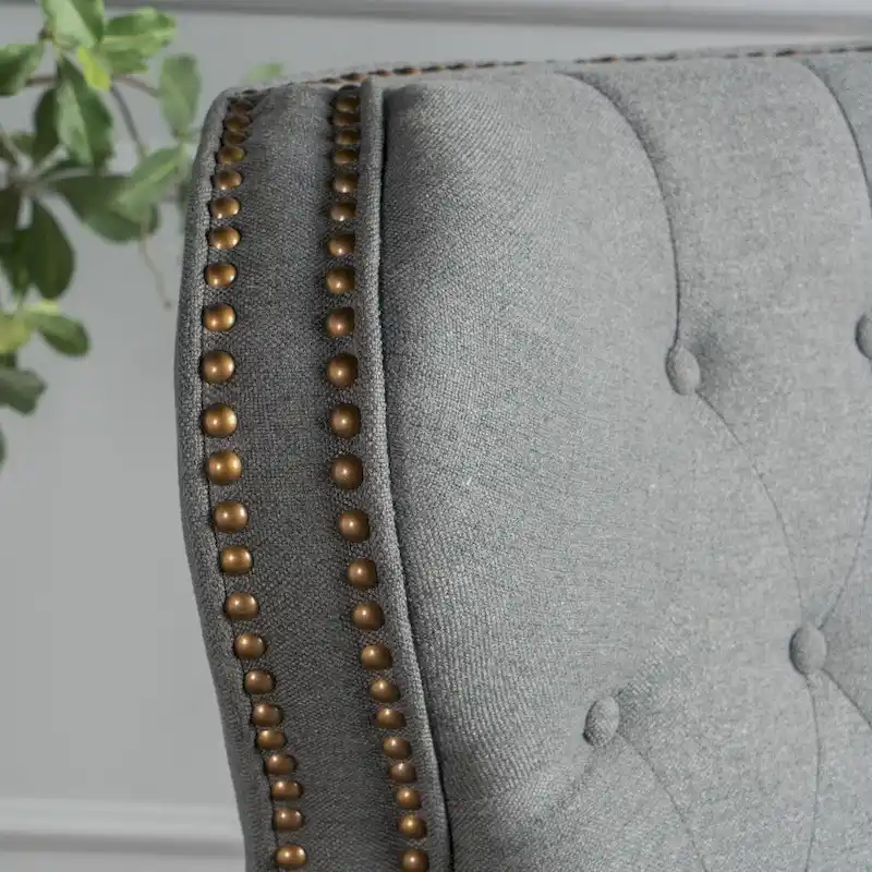 Walder Tufted Nailhead Fabric Recliner by Christopher Knight Home