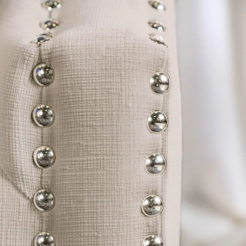 Transitional Fabric Upholstered Tufted Back Tuxedo Arms Sofa