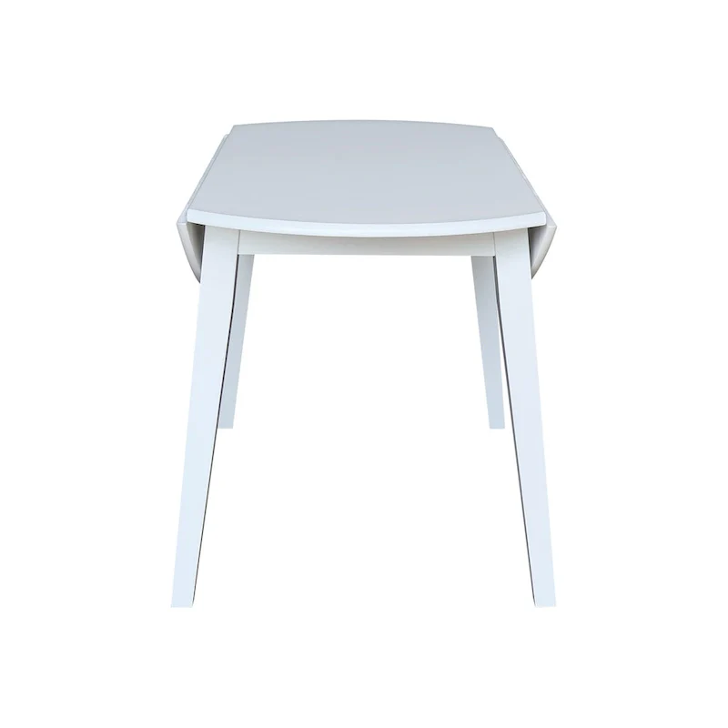 42 in. Solid Wood Round Dual Drop Leaf Table