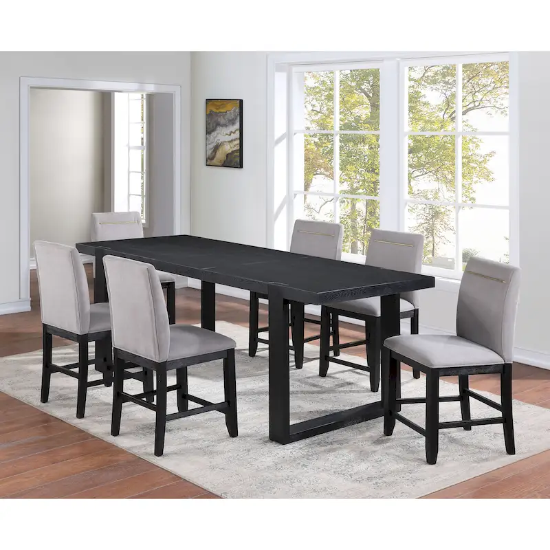 Modern Charcoal Counter Height Dining Table