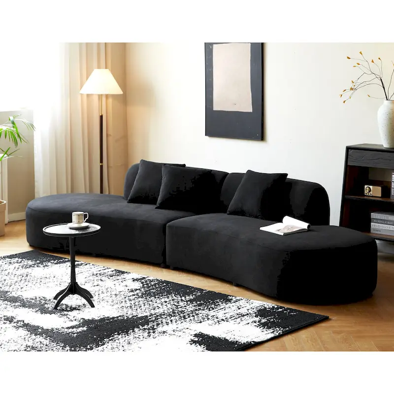 132.3 inch Large Half Moon Curved Sectional Sofa