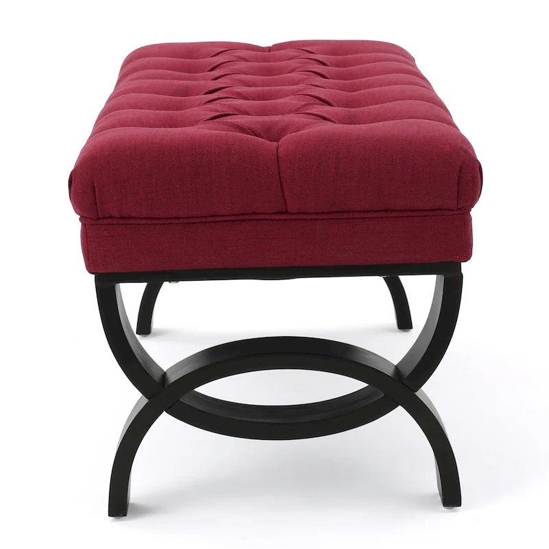Scarlette Tufted Fabric Ottoman Bench by Christopher Knight Home - 41.00 L x 17.25 W x 16.75 H