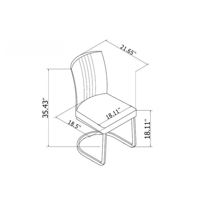 Channel Back Cantilever Side Chair, Set of 4
