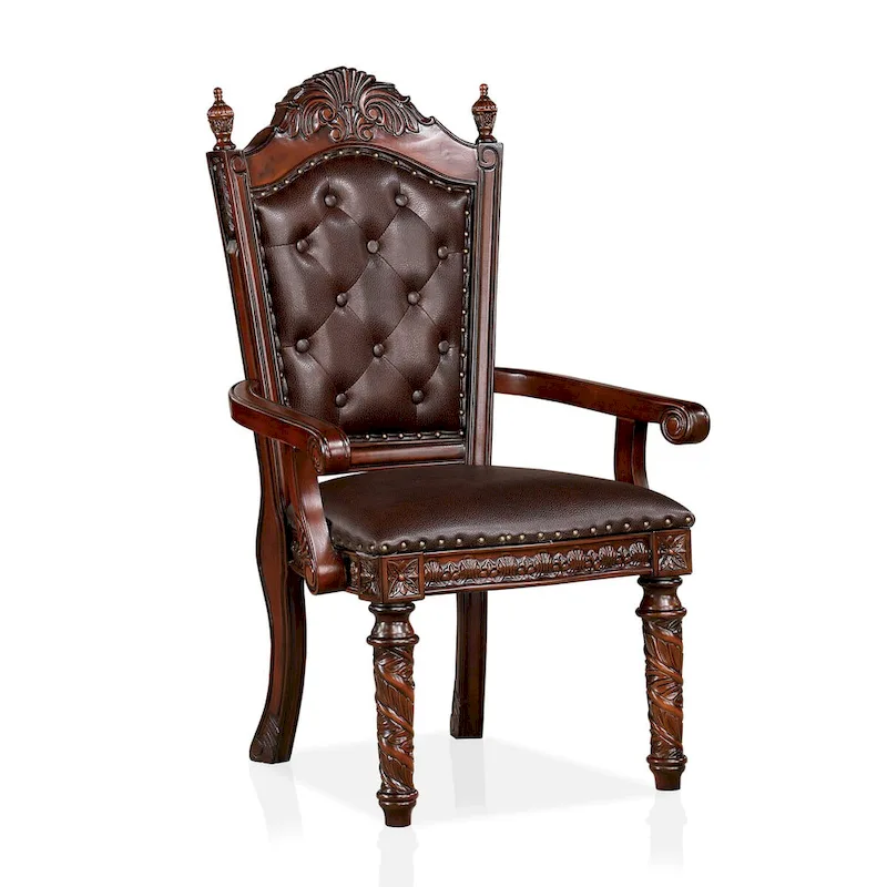 Solid Cherry Wood Armchairs (Set of 2)