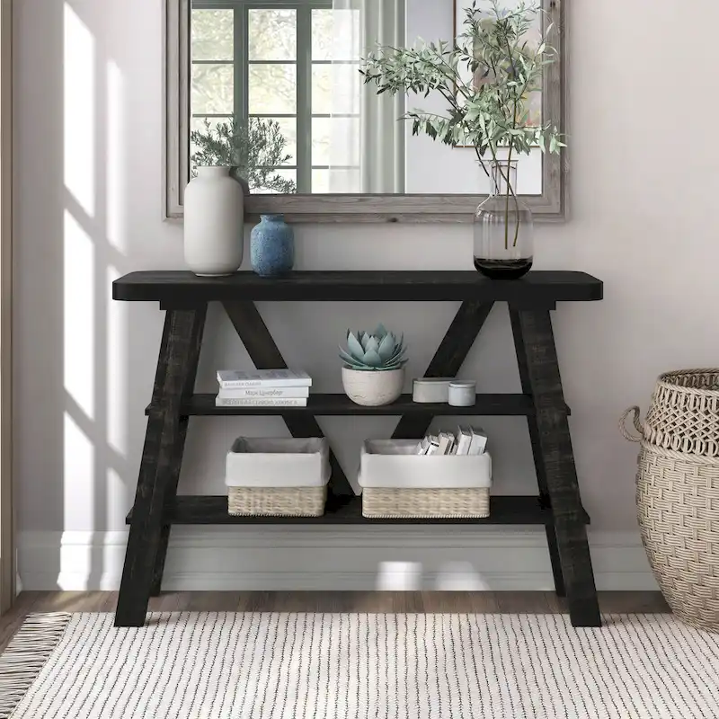 Maison Farmhouse 47-inch 2-Open Shelf Console Table