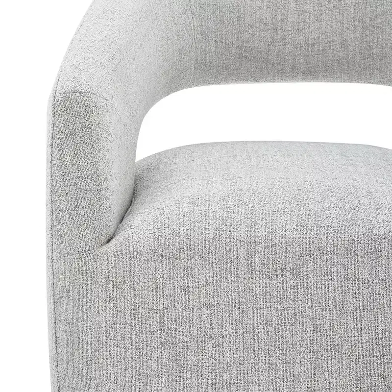 Spruce&Spring Modern Barrel Dining Chair with Caster & Open Back No Assembly Anywhere Chair