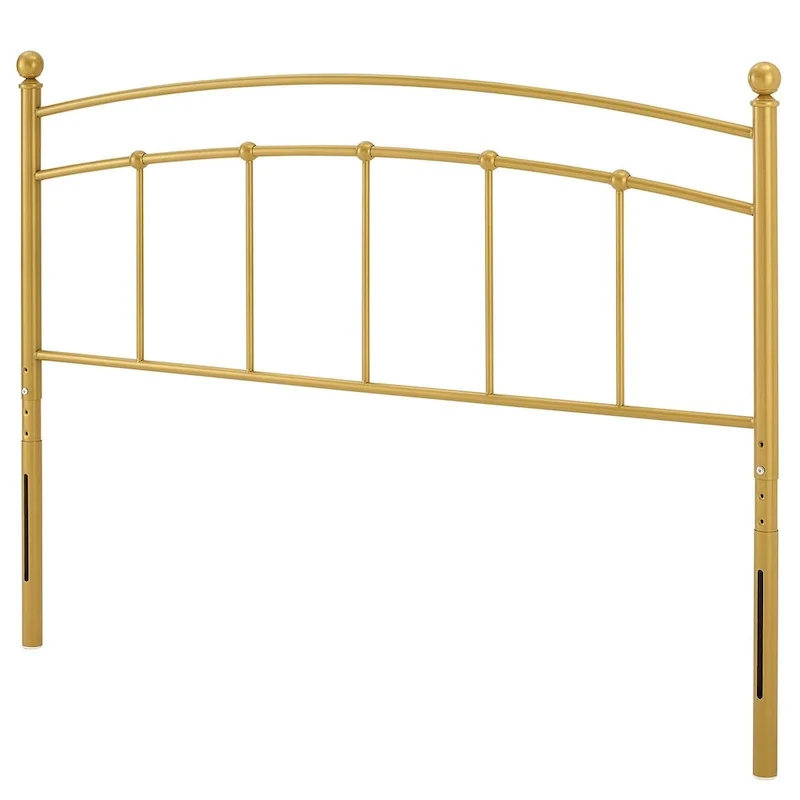Tyler Arched King Size Gold Metal Headboard