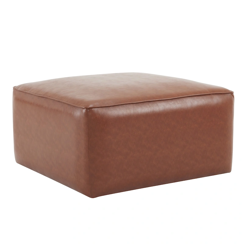 Christopher Knight Home - Yzabella Faux Leather Square Ottoman