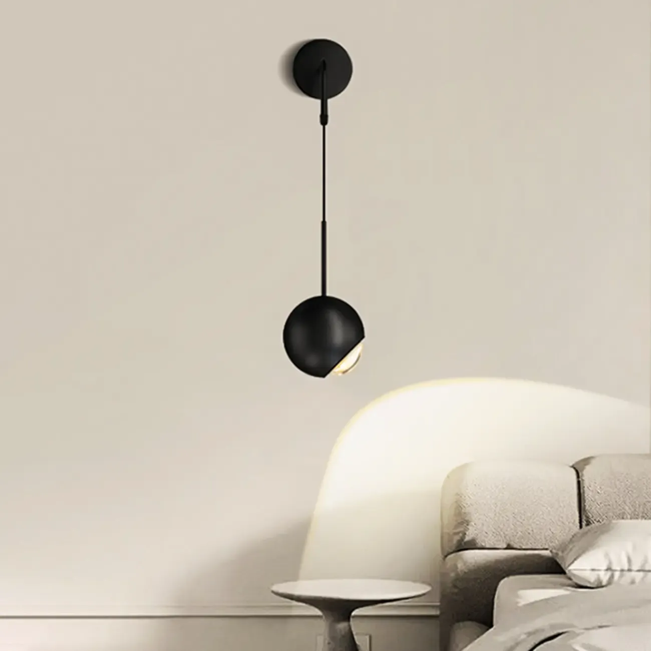 Adjustable Stylish Bedside Globe LED Wall Sconce in Dimmable