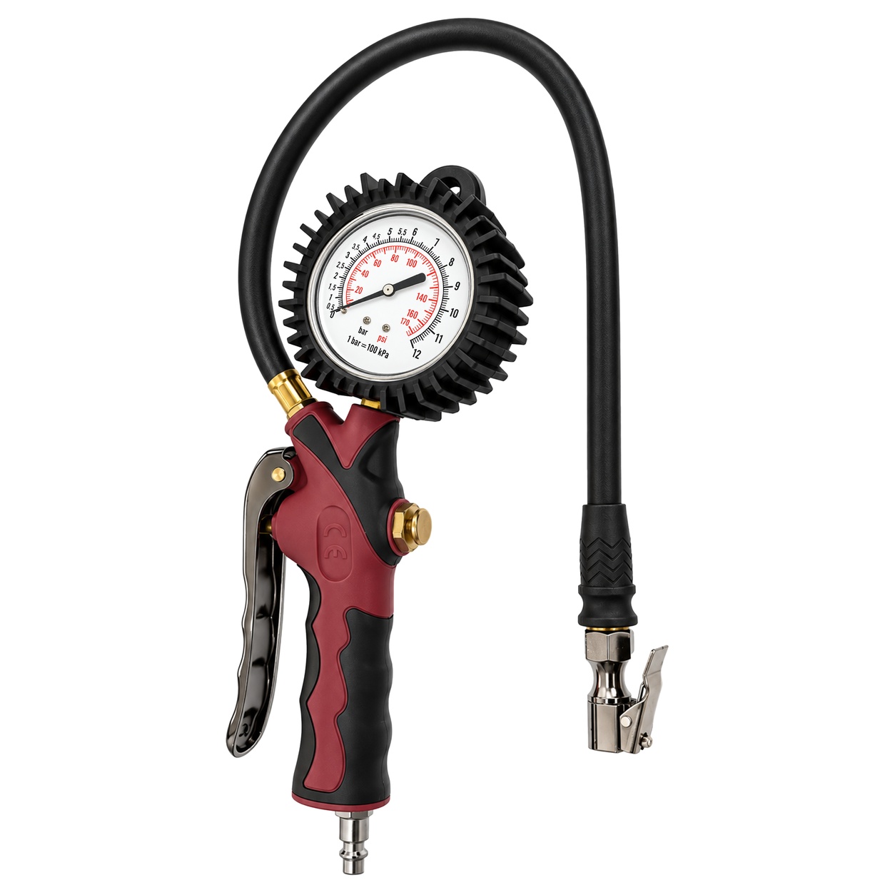SEAPENG TB-806 Mechanical Tire Inflator Gauge, 5-230 PSI for cars, trucks, RVs and garages