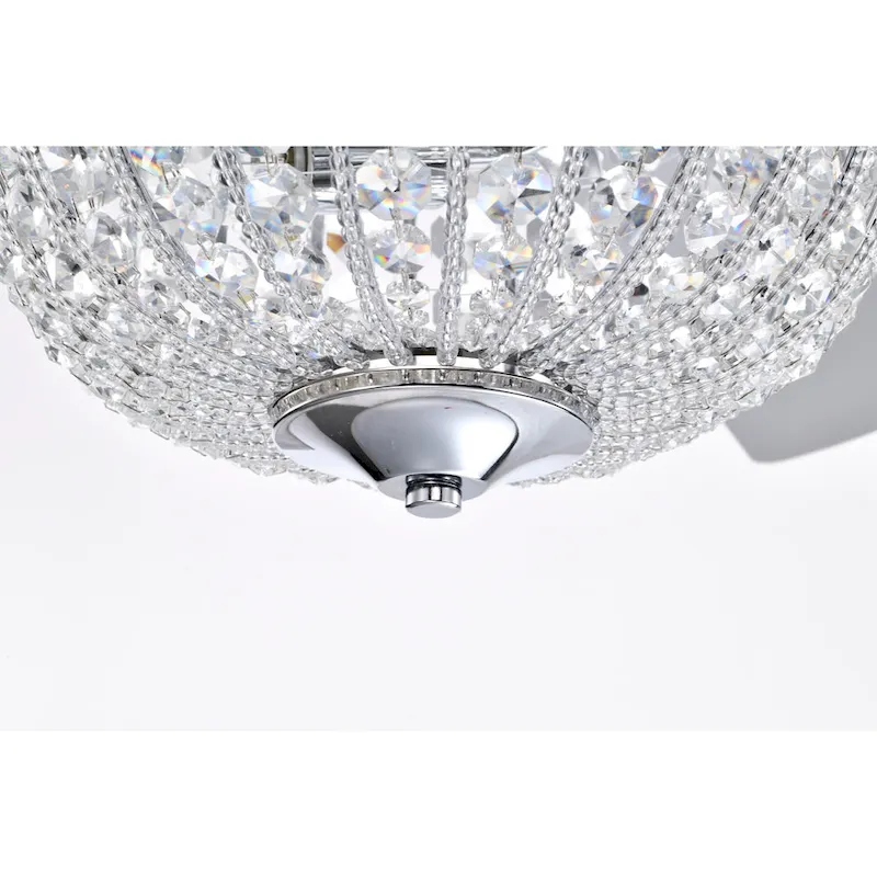 Gahila 52 Inch Chrome Finish Crystal Ceiling Fan with Remote - N/A
