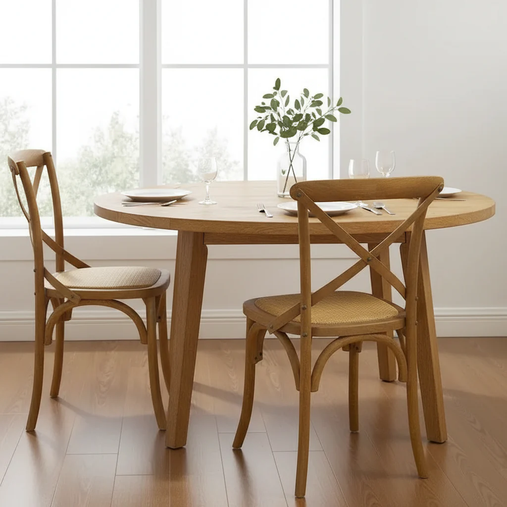 Rustic Cross Back Counter Stool