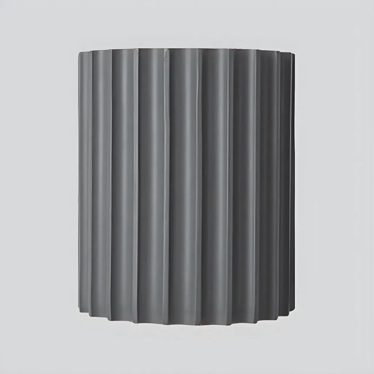 Modern Ribbed Half Cylinder Up Down Wall Sconce