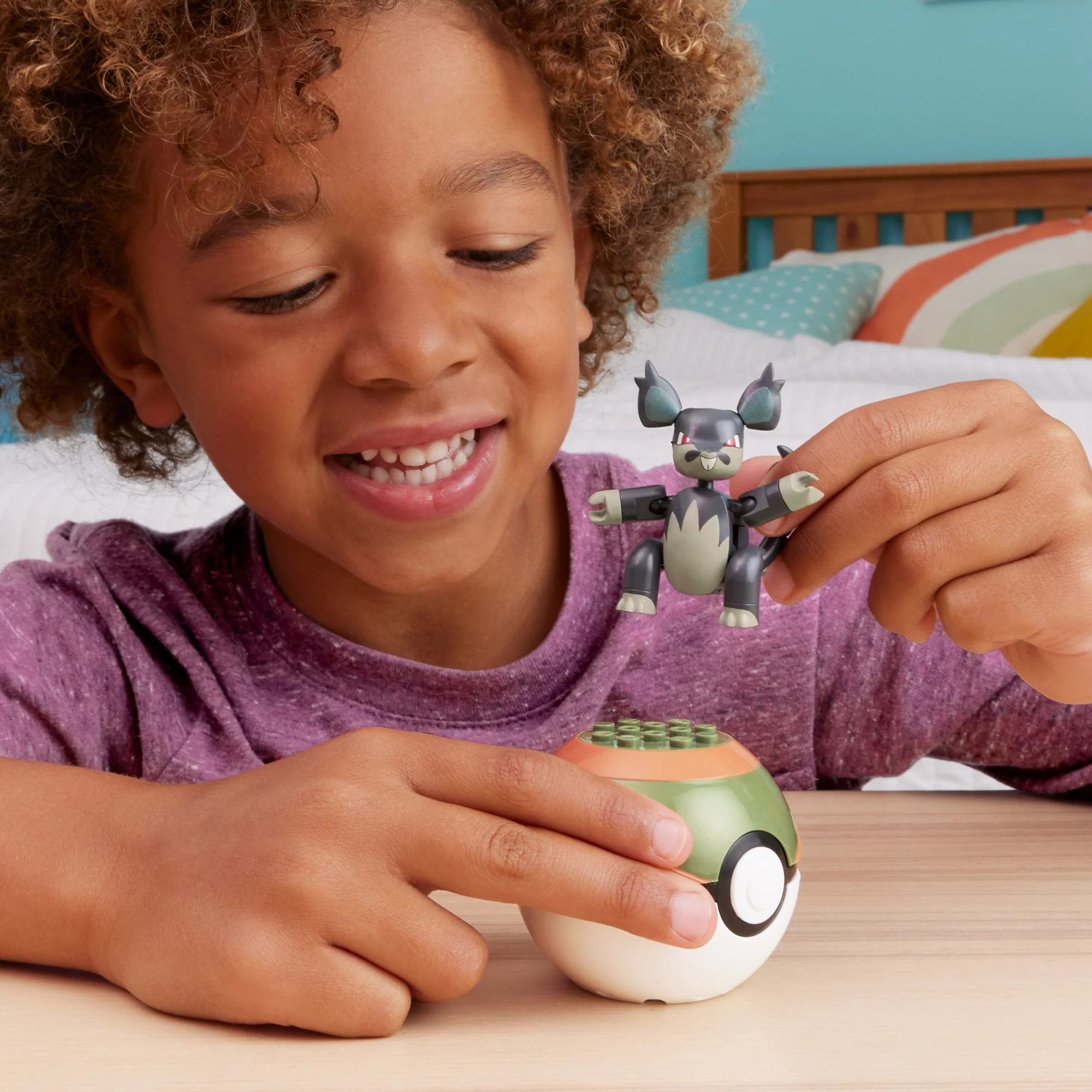 Mega  Pokémon  Figurine Articulée  Rattata D’Alola, 29Pièces