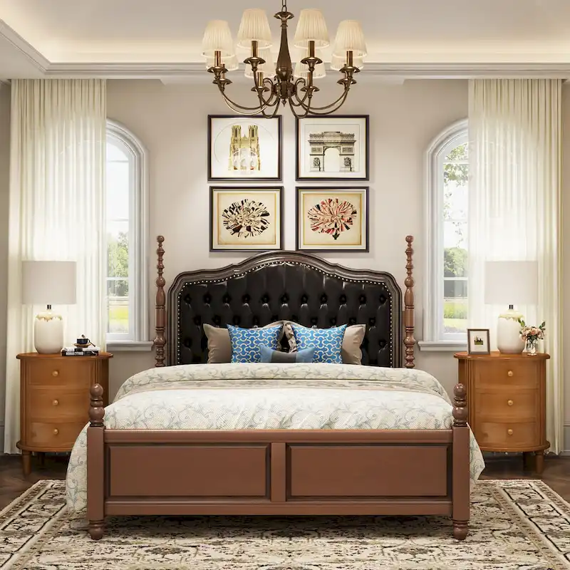 Fully Assembled Nightstand with 3 Drawers