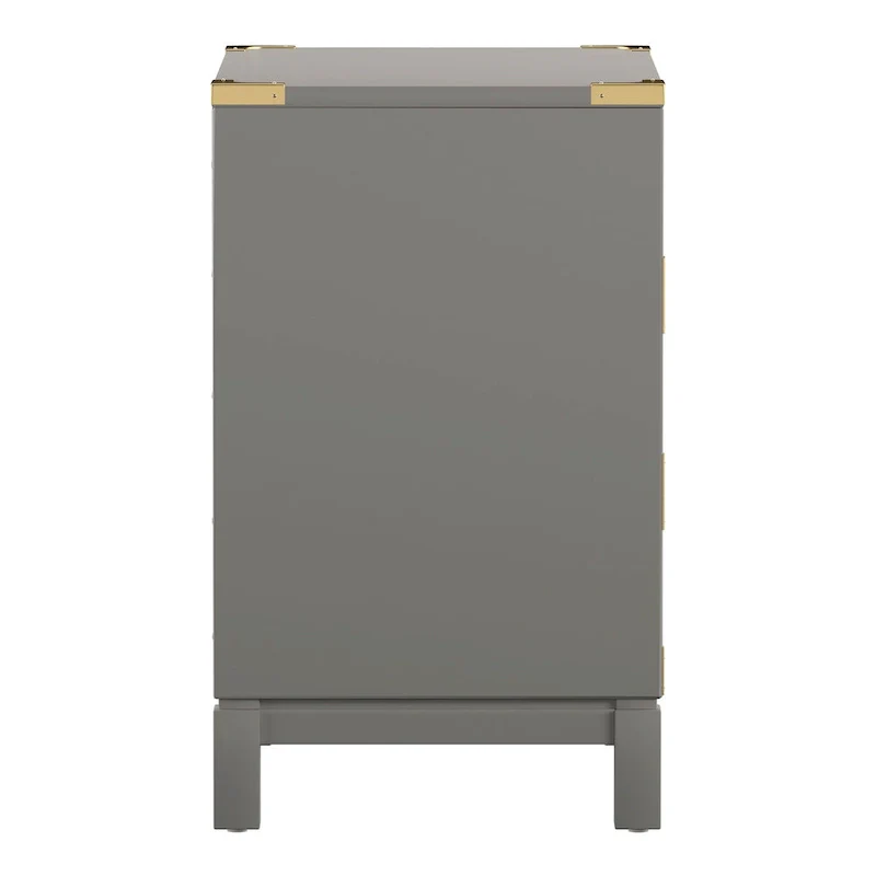 Kedric 3-drawer Goldtone Accent Nightstand by iNSPIRE Q Bold