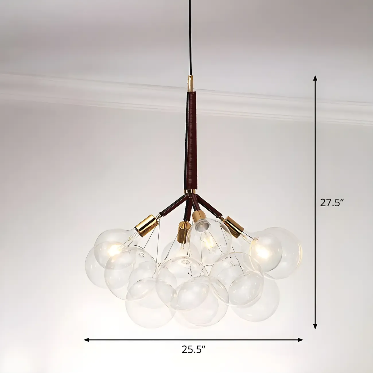 Modern Clear Bubble Glass Sphere Chandelier