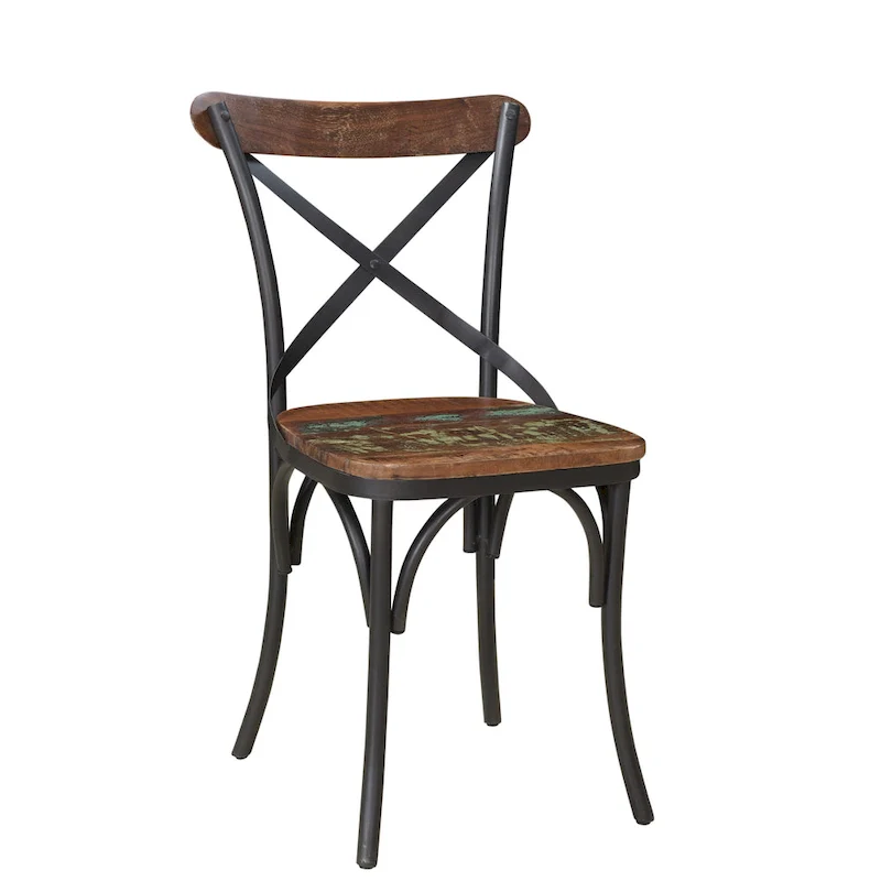 Linon Cross-Back Dining Chairs (Set of 2)