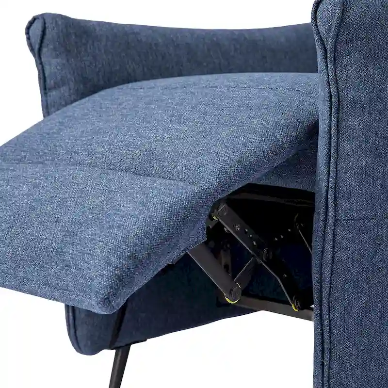 Glitzhome 41H Fabric Push Back Recliner With Ergonomic Segmented Back