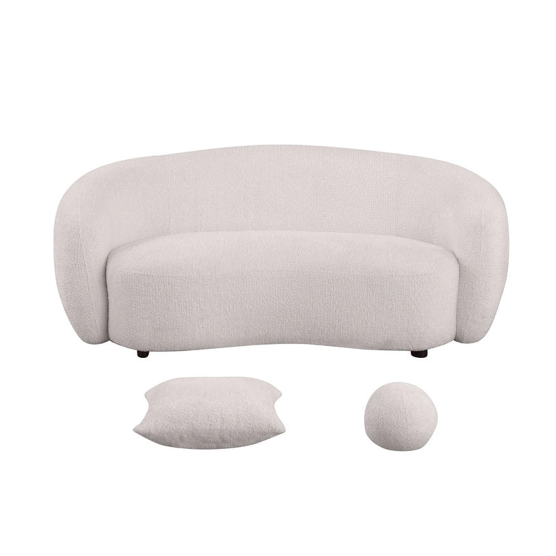 Best Quality 2pc Teddy Fabric Sofa & Loveseat