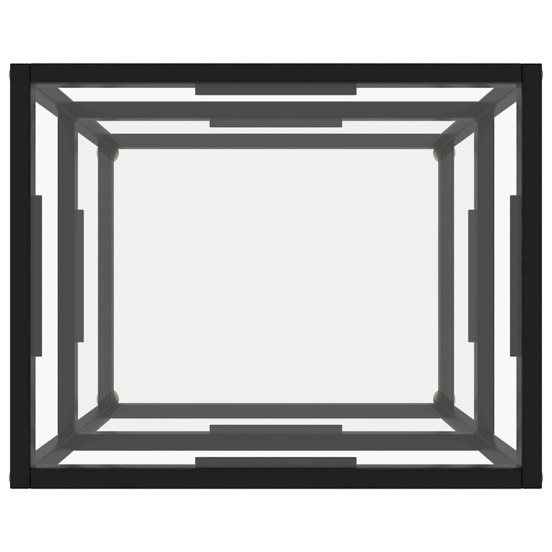 vidaXL Console Table Transparent 19.7x15.7x15.7 Tempered Glass - 19.7 x 15.7 x 15.7