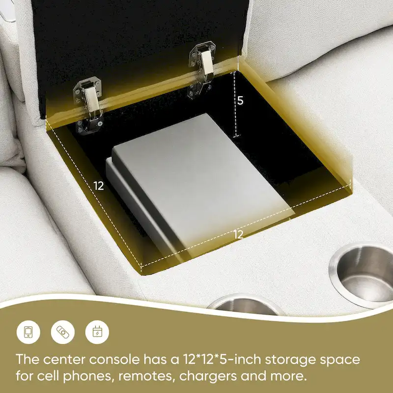 109 Chenille Modular Sectional Sofa with USB Console