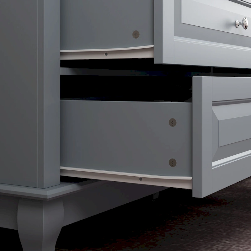 9-Drawer Dresser with Solid Wood Legs Chest Of Drawers Lacquer Console