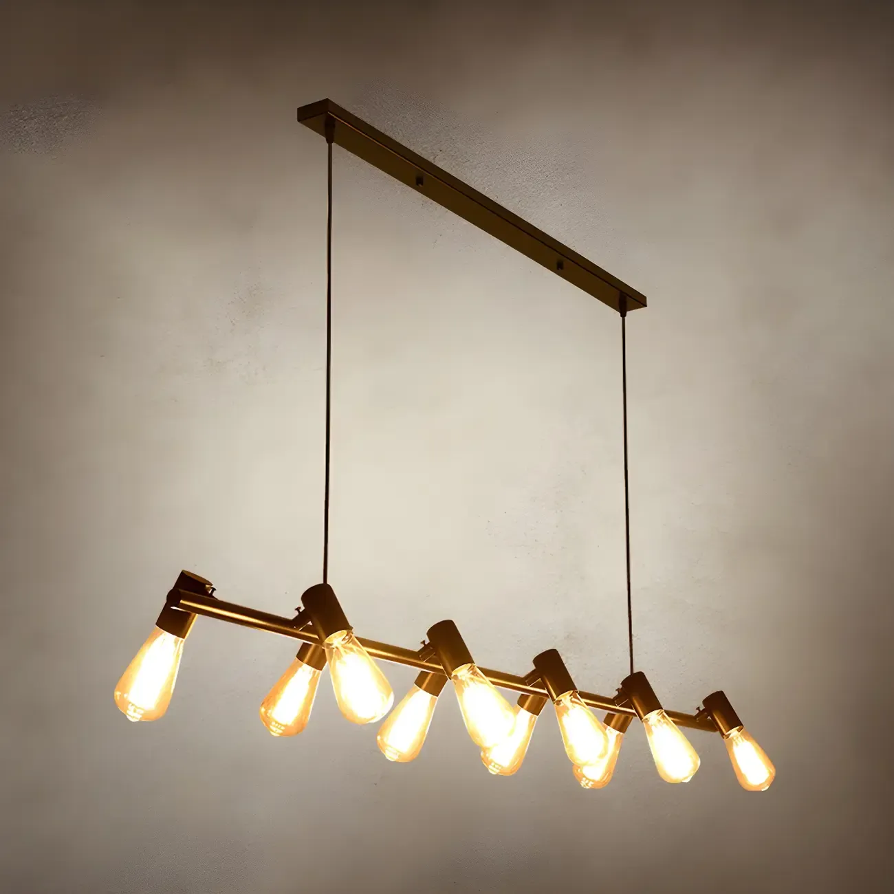 Industrial Black Multi-Light Cluster Pendant Light