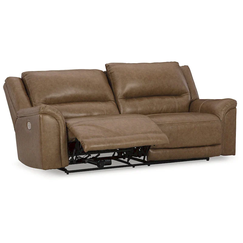 Signature Design by Ashley Trasimeno Caramel Power Reclining Sofa - 92 W x 40 D x 42 H