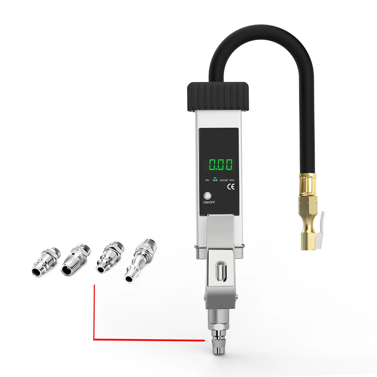 Led digital tire pressure gauge