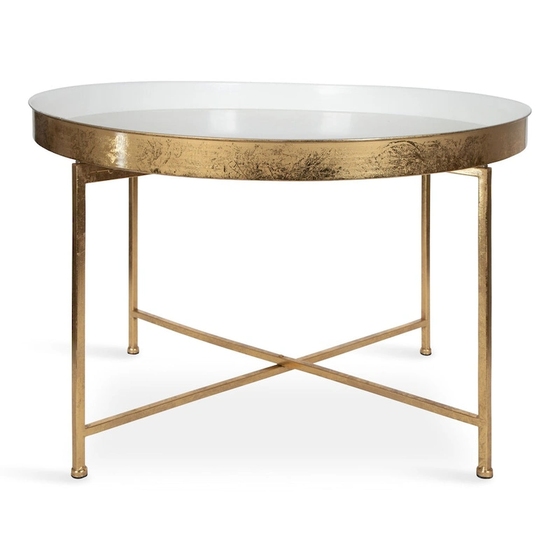 Kate and Laurel Celia Round Metal Coffee Table - 28.25x28.25x19