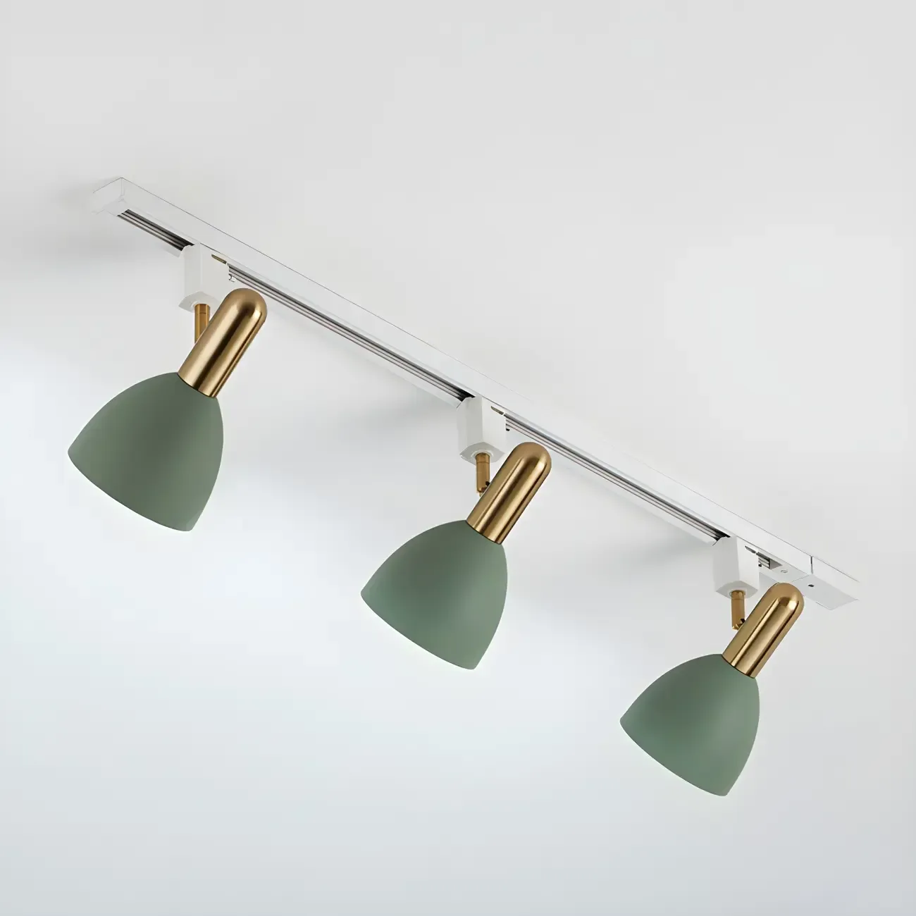 4-Light Modern Metal Dome Shade Slidable LED Track Light