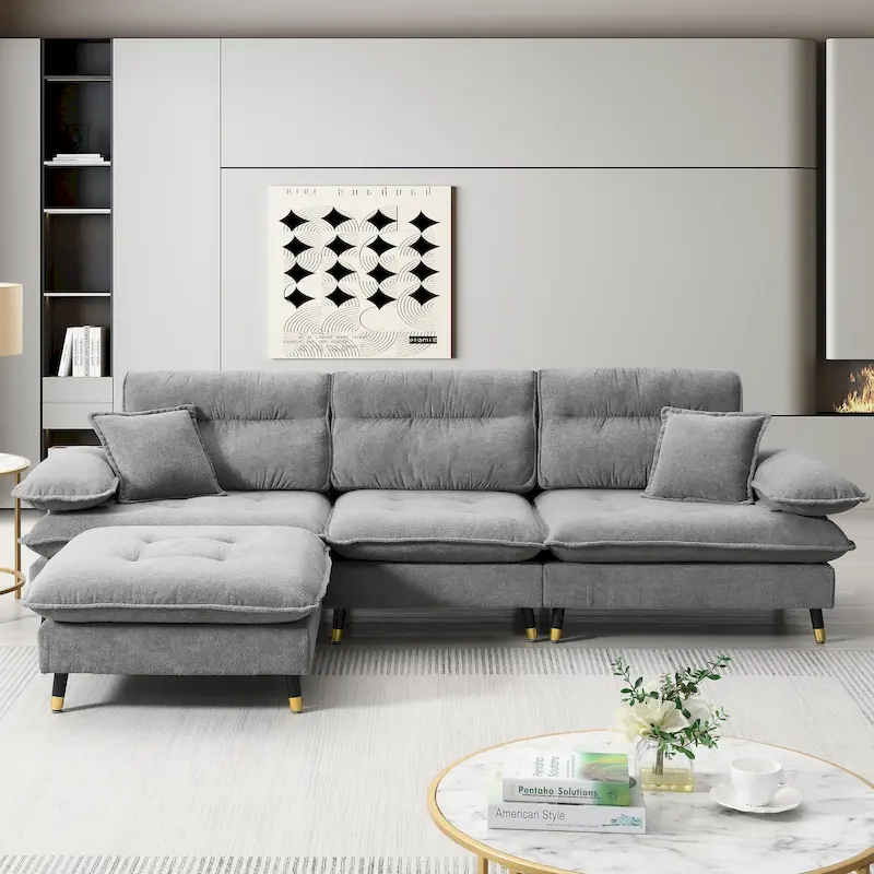 L shaped Convertible Sectional Sofa