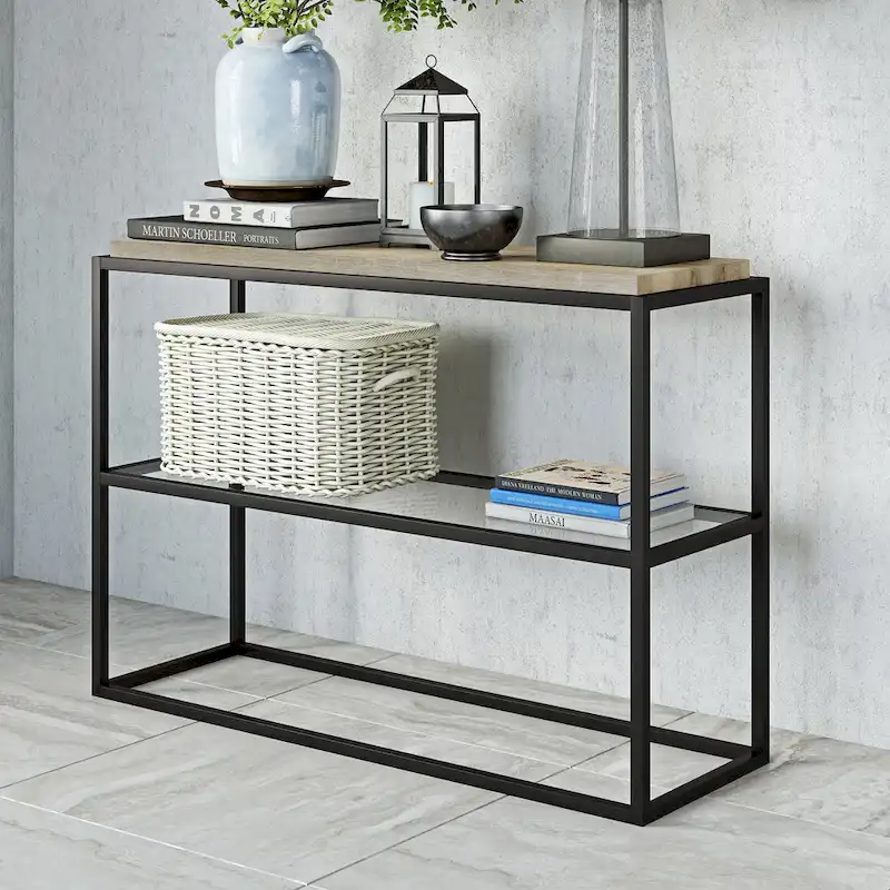 Carbon Loft Hyginus Blackened Bronze Console Table