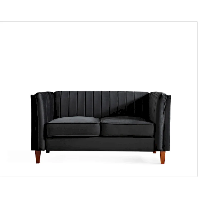 Line Tufted Square Design Loveseat
