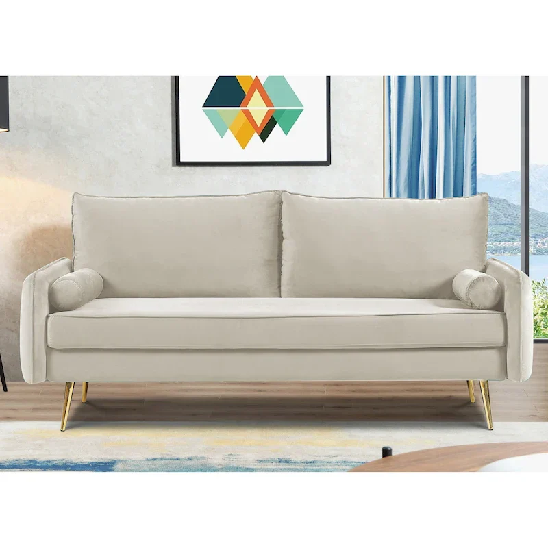 Villeda 70W Polyester Square Arms Sofa