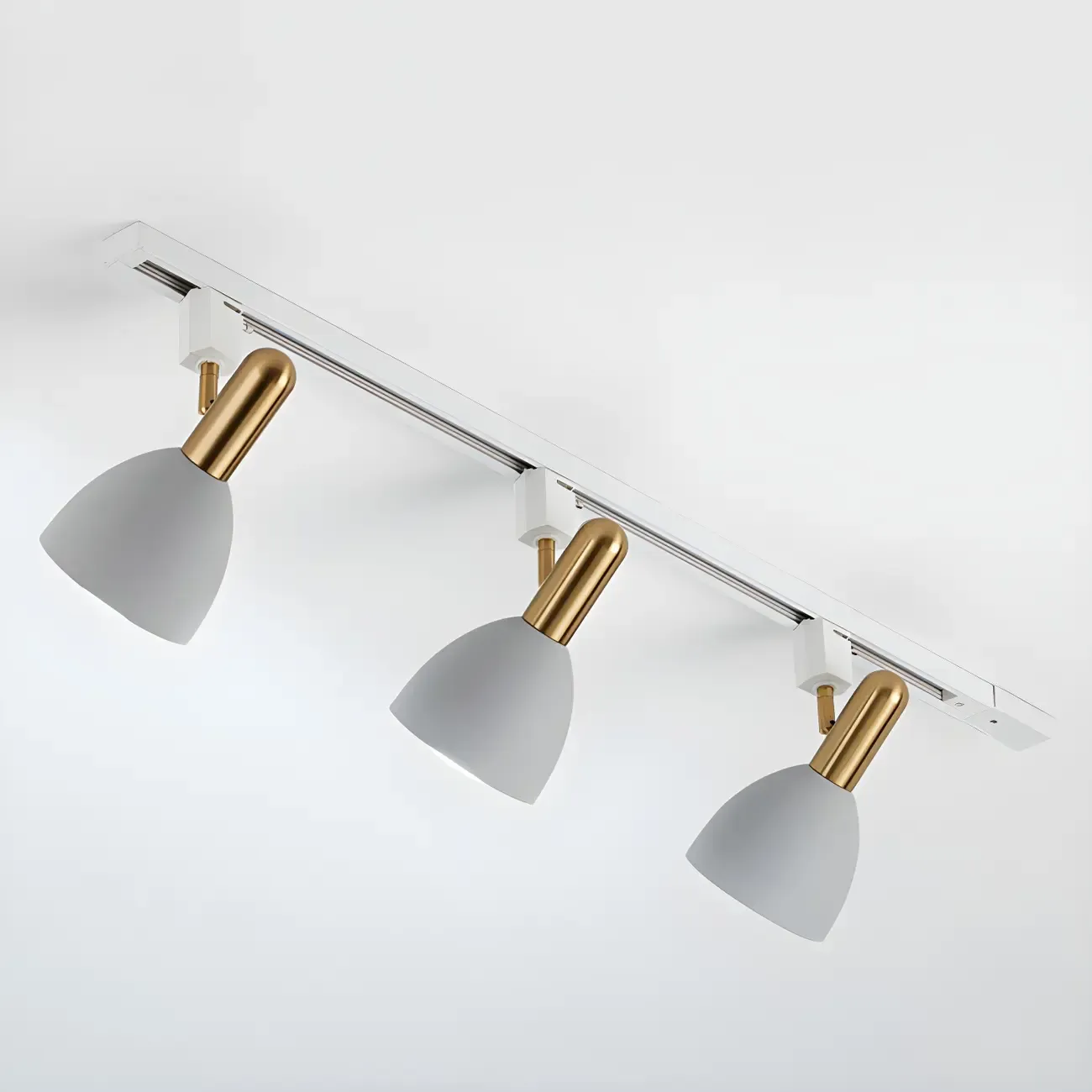 4-Light Modern Metal Dome Shade Slidable LED Track Light