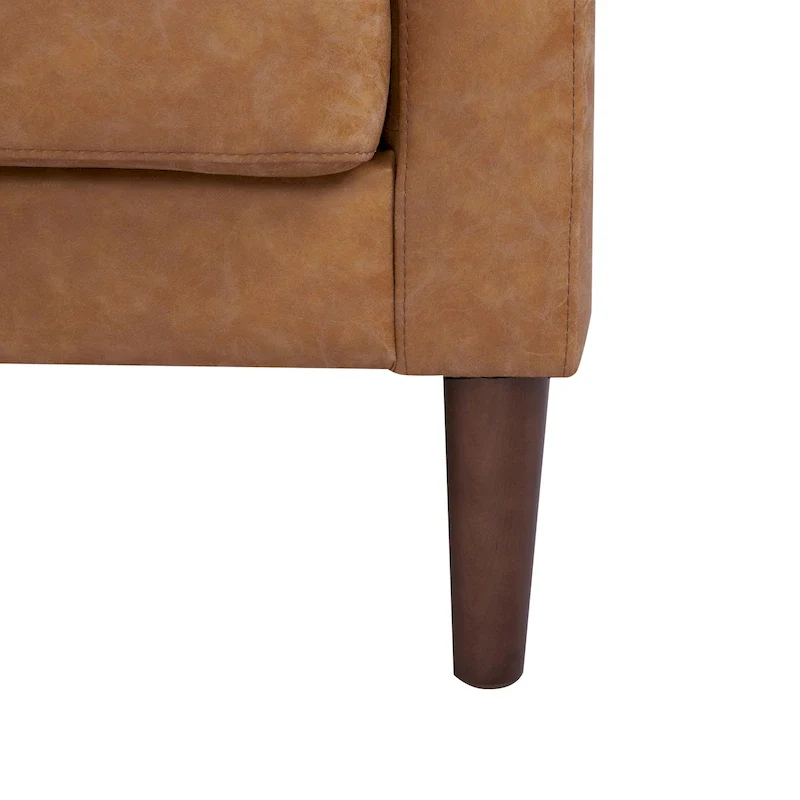 Tufted Faux Leather Loveseat Sofa, 2-Seat, Grey / Camel / Black / Green