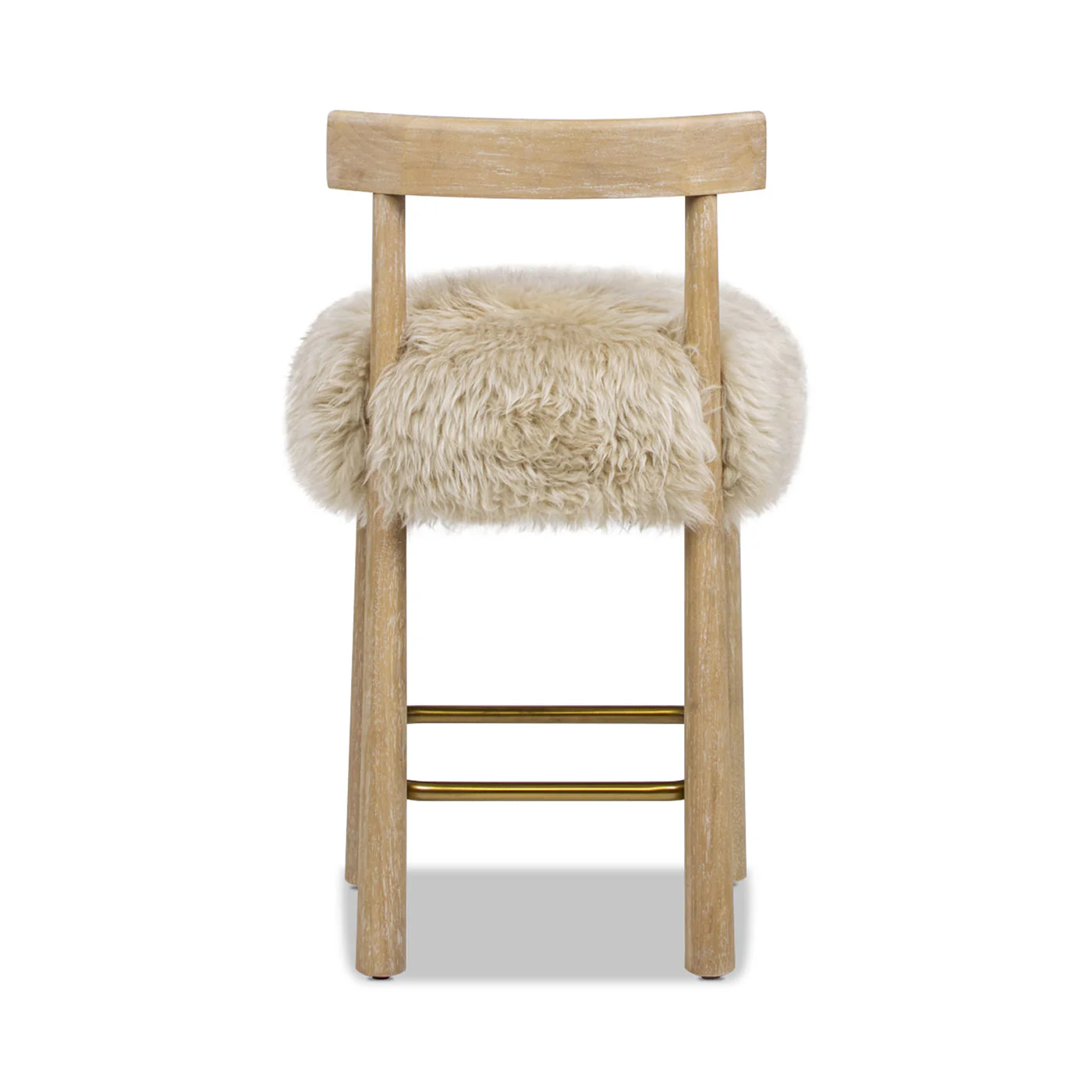 Arden 27.5 Genuine Fur Counter Height Bar Stool