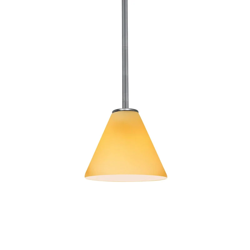 Access Lighting Martini 1 Light LED Pendant - 7  Wide with Amber Glass