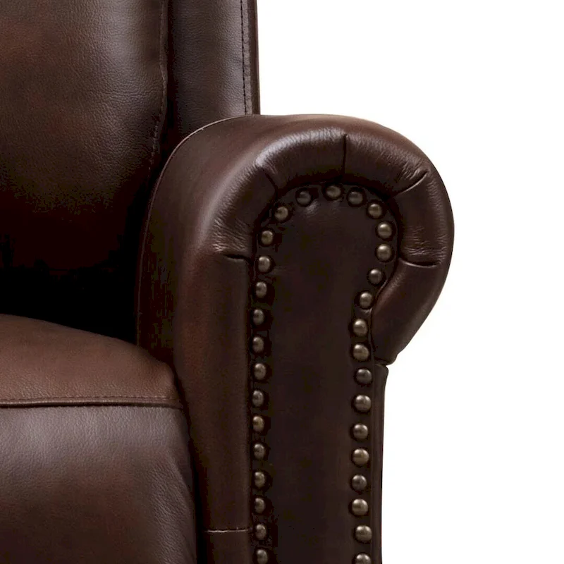 Ebello Genuine Leather Pushback Club Recliner Chair